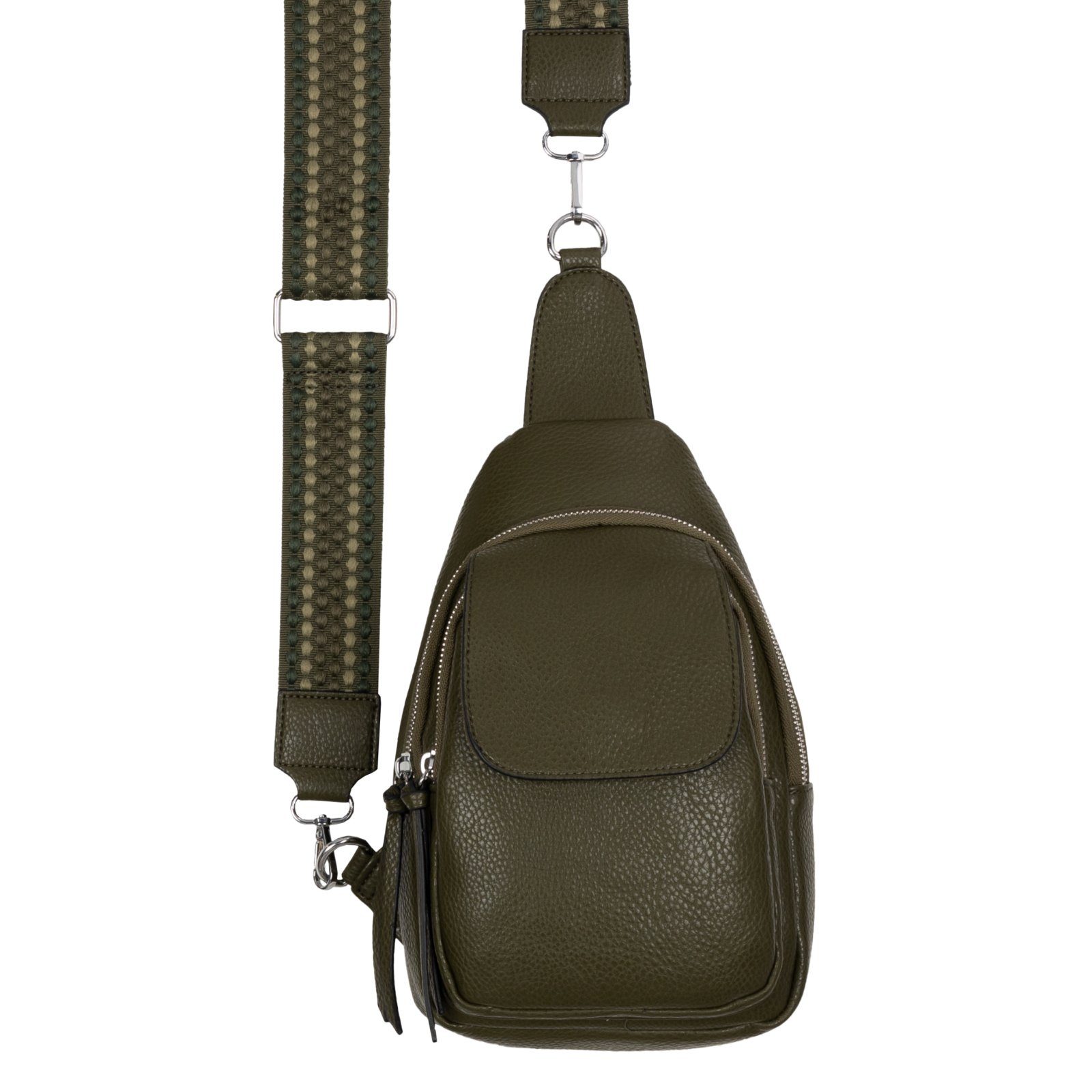 Umhängetasche Brusttasche Umhängetasche Cross Body Sling Bag Herren Kunstleder