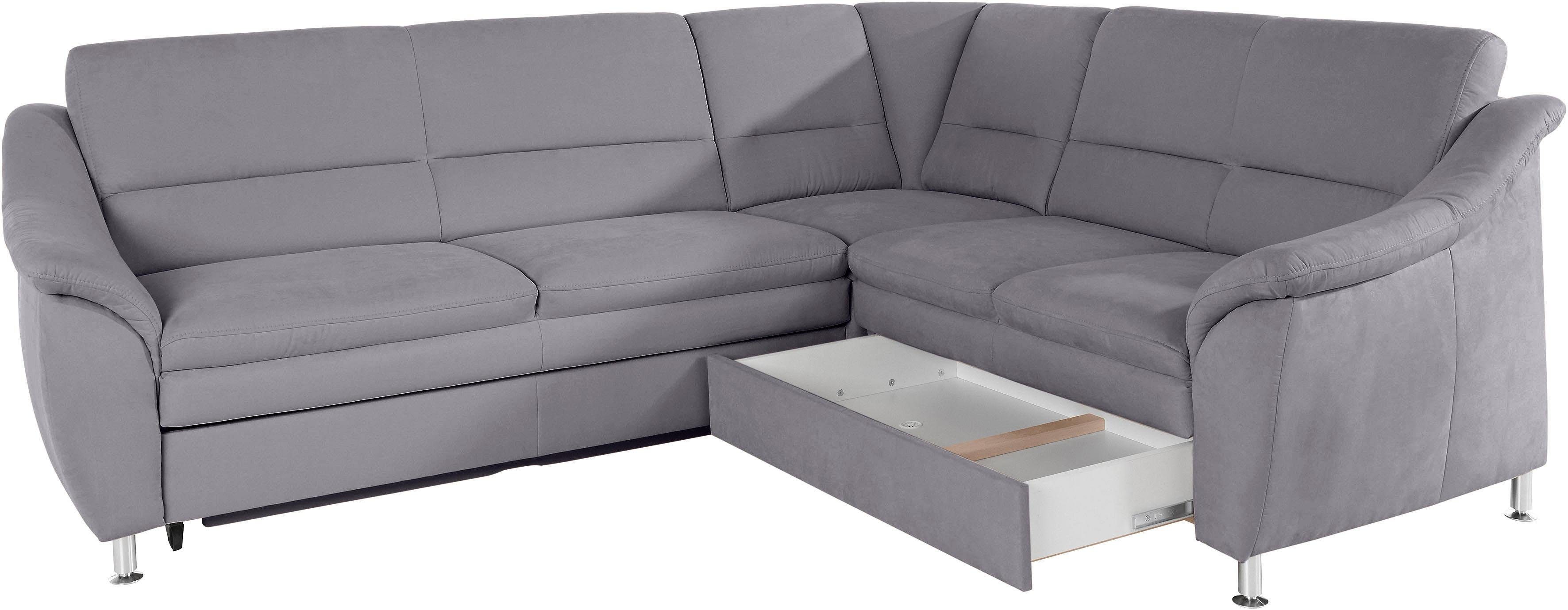 Home affaire Ecksofa Cardoso L-Form, Federkern, wahlweise mit Bett, Schubkasten, teilweise Relaxfunktion