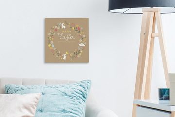 OneMillionCanvasses® Leinwandbild Design - Ostern - Zitate, (1 St), Leinwand Bilder für Wohnzimmer Schlafzimmer