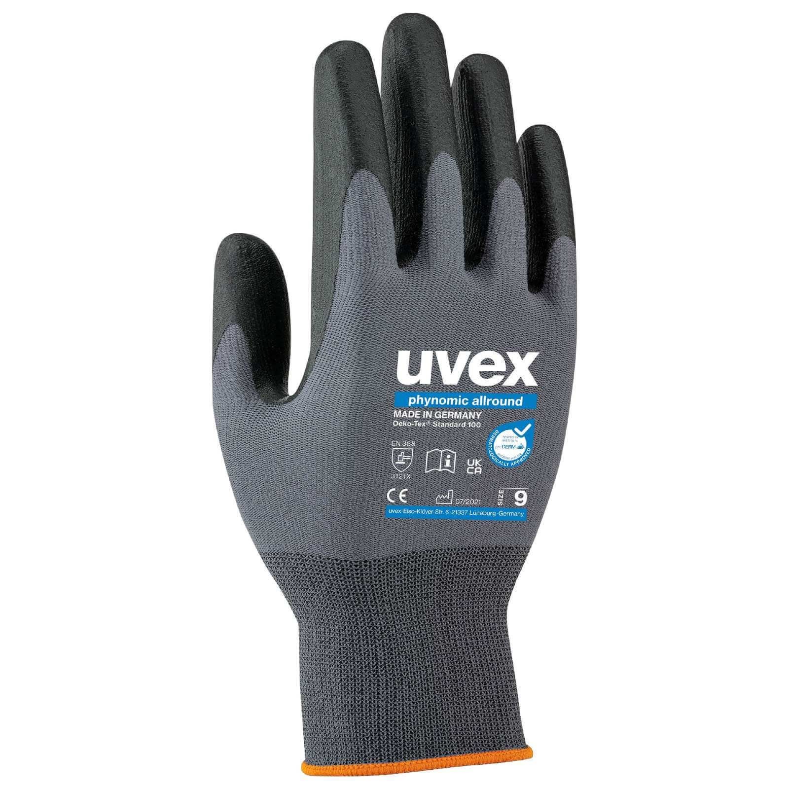 Uvex Mechaniker-Handschuhe uvex Schutzhandschuhe allround (Spar-Set) -VPE phynomic 10 Paar Allroundhandschuh
