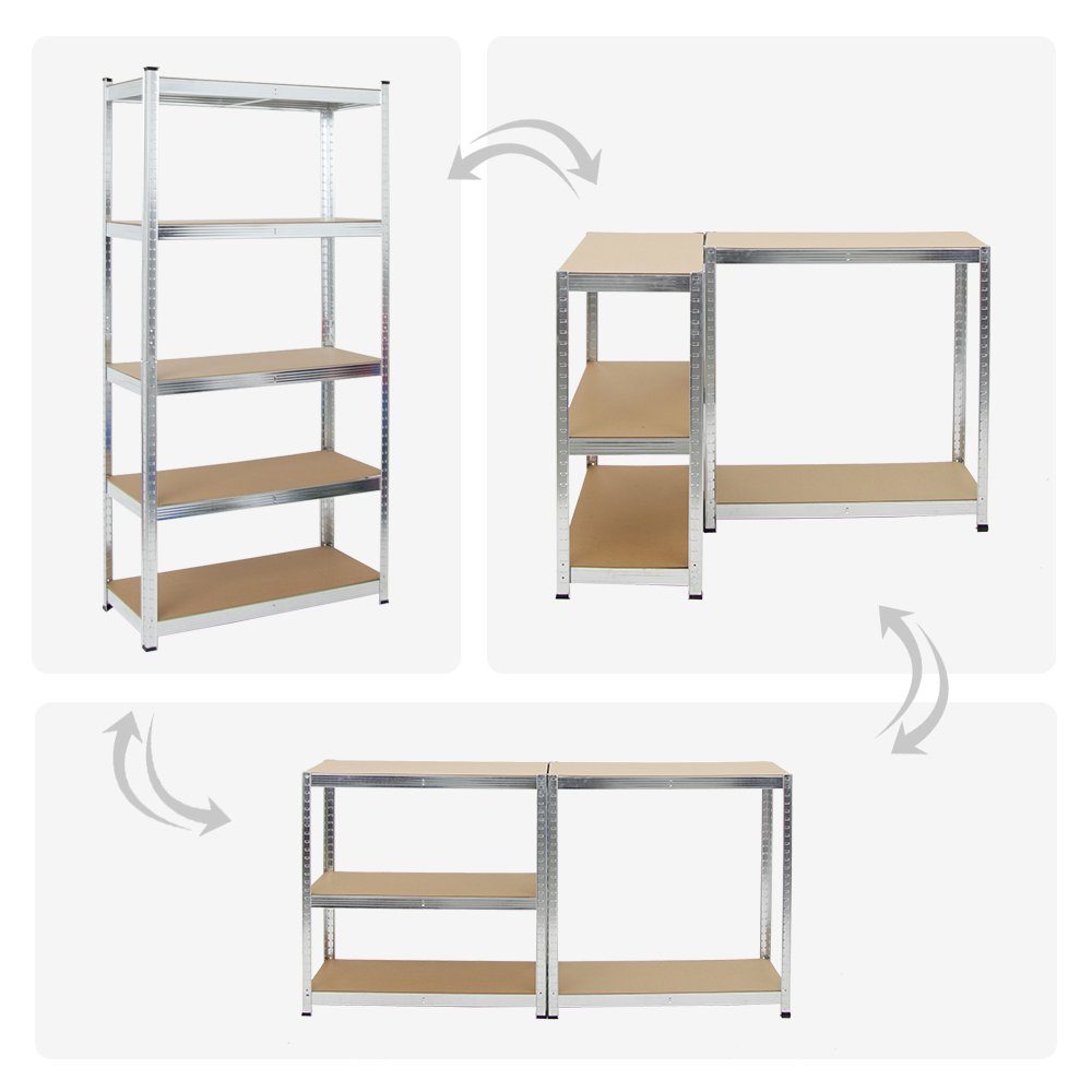 PROREGAL® Schwerlastregal Kellerregal GORILLA, HxBxT 180x90x40cm, Fachlast 175kg, Verzinkt, Komplett-Set, Traglast von 175 kg pro Ebene bzw. Gesamttraglast von  – Bild 5 von 5