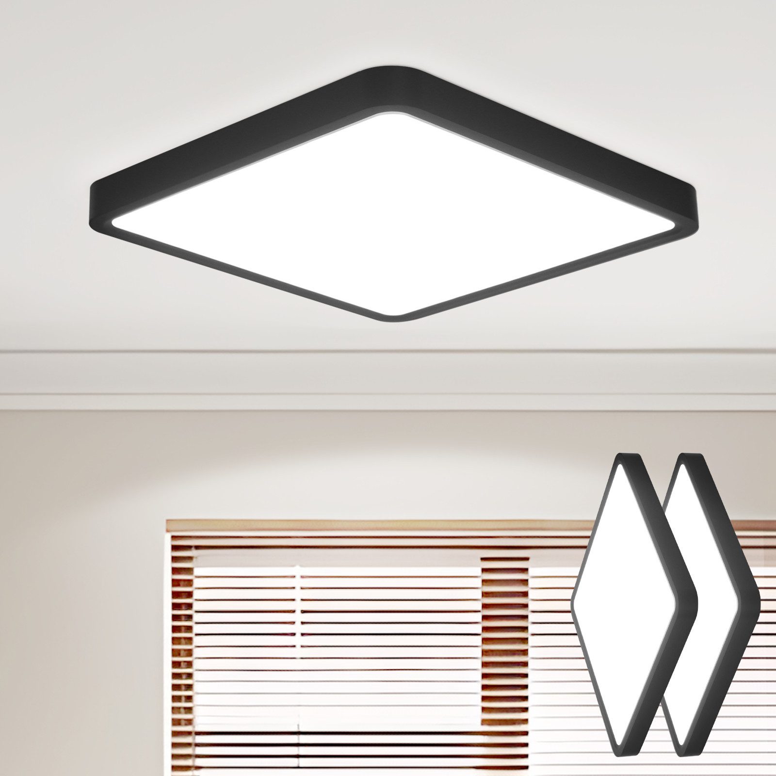 Nettlife LED Deckenleuchte Eckig Badezimmer Flach günstig online kaufen
