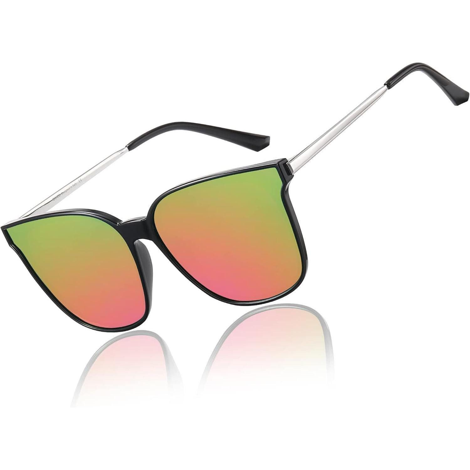 Retrosonnenbrille Sonnenbrille Damen polarisiert UV400 vintage rund Metallrahmen