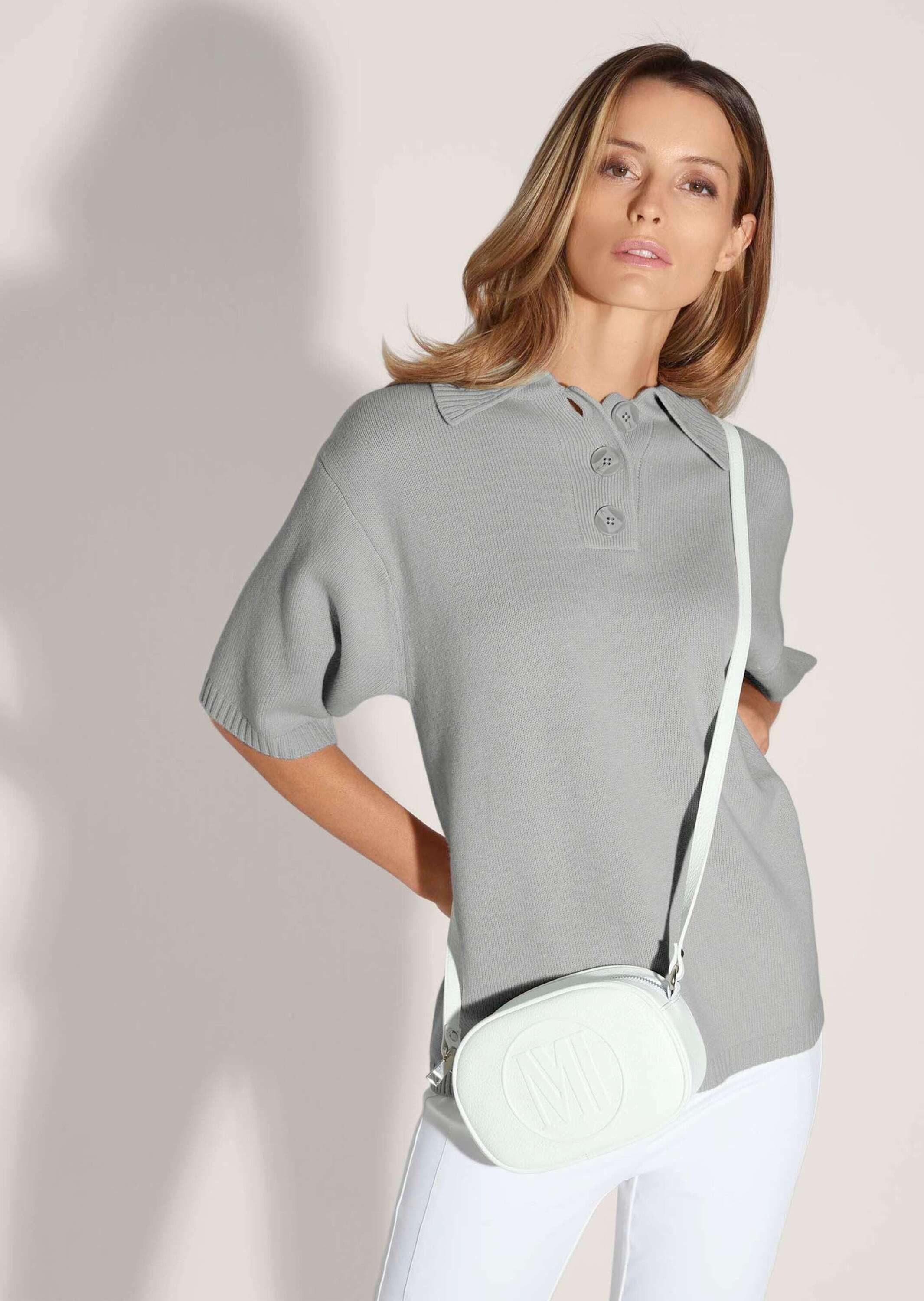 MADELEINE Strickpullover Polo-Pullover aus Schurwoll-Kaschmir-Mix