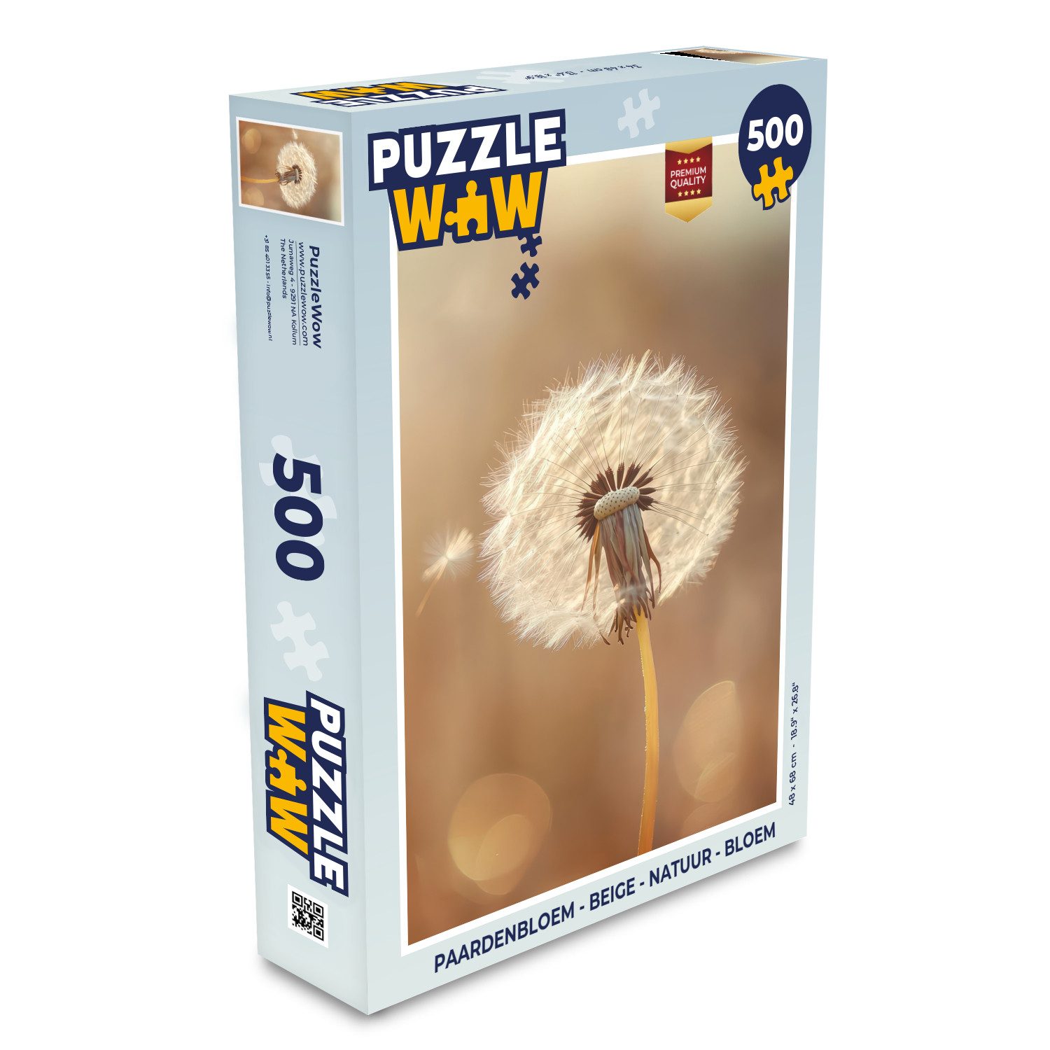 MuchoWow Puzzle Löwenzahn - Beige - Natur - Blume, 500 Puzzleteile, Foto-Puzzle, Bilderrätsel, Puzzlespiele, Spielzeug