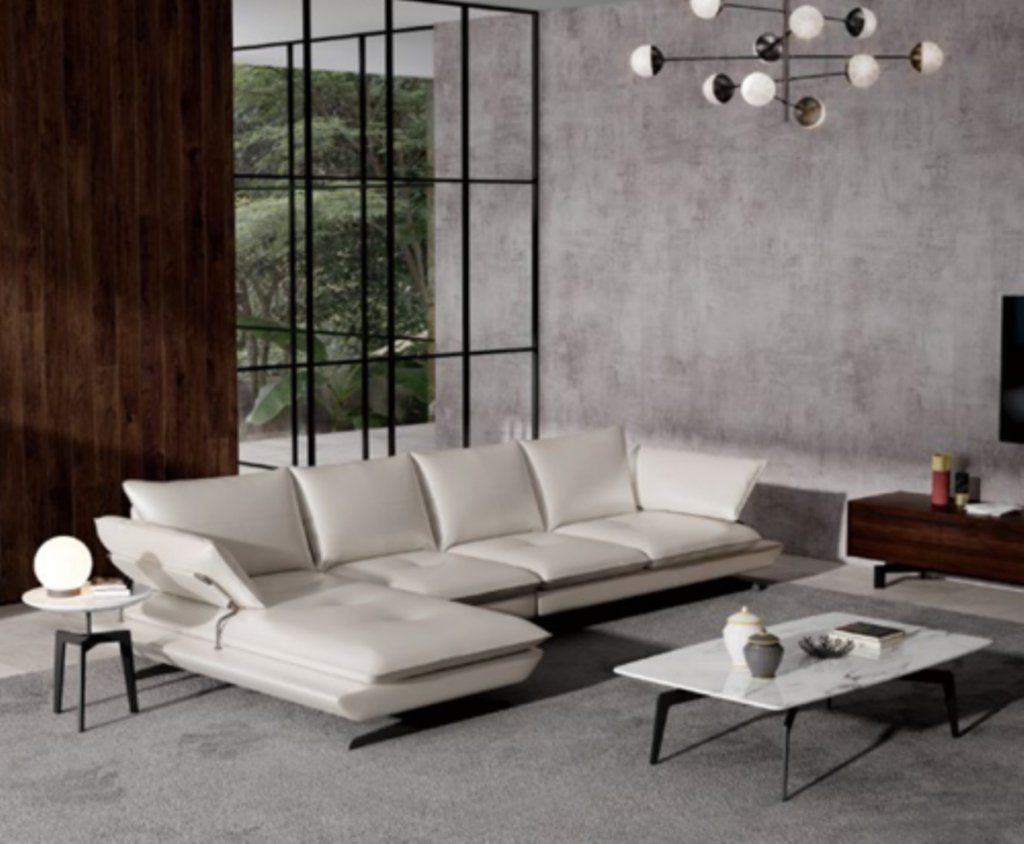 JVmoebel Ecksofa, Italienische Polster Moderne Ecke Sitz Couch Garnitur Leder
