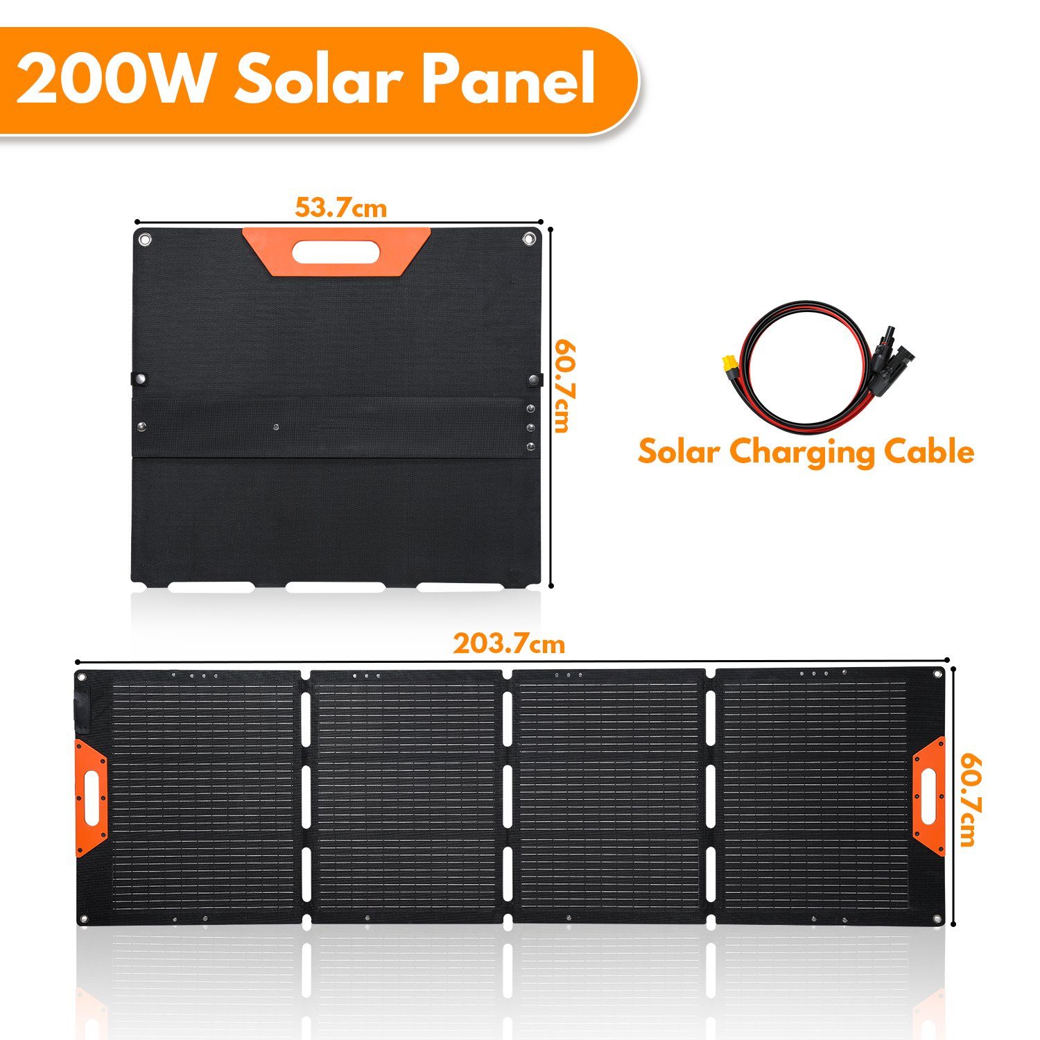 Solarladegerät Tragbare Lospitch Power, Solarmodul 200W Faltbares W 200 Solarmodul Solarpanel