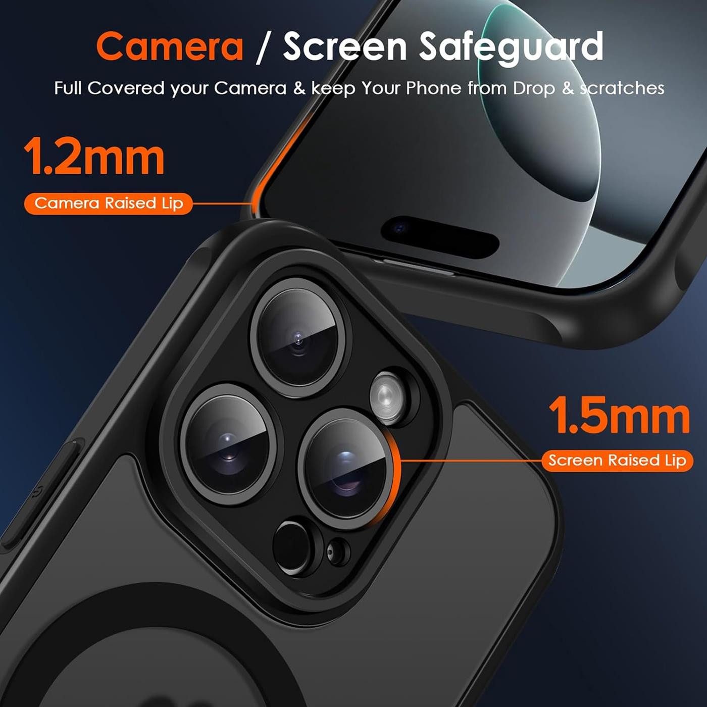 CoolGadget Handyhülle Magnet-Hülle für iPhone 14 Pro Max Schutzhülle magnetisch 6,7 Zoll, Hülle Matt Stoßfest kompatibel mit Magsafe Zubehör Kameraschutz Case