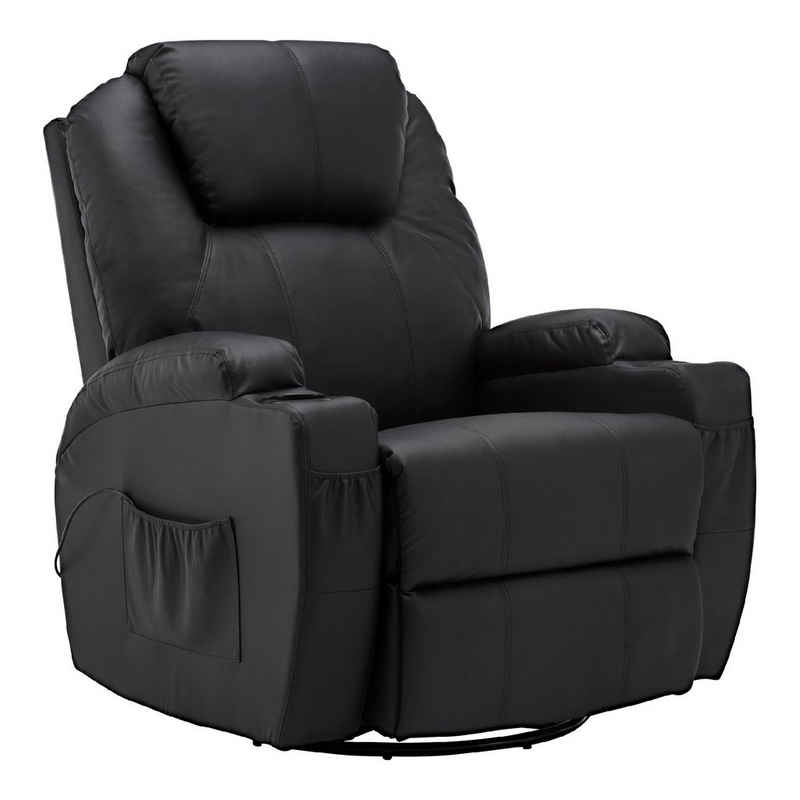 MCombo Relaxsessel MCombo manuell Massagesessel TV-Sessel Relaxsessel 7020, manuell, mit Heizung, 360° drehbar und schwenkbar, 100 × 92 × 109 cm