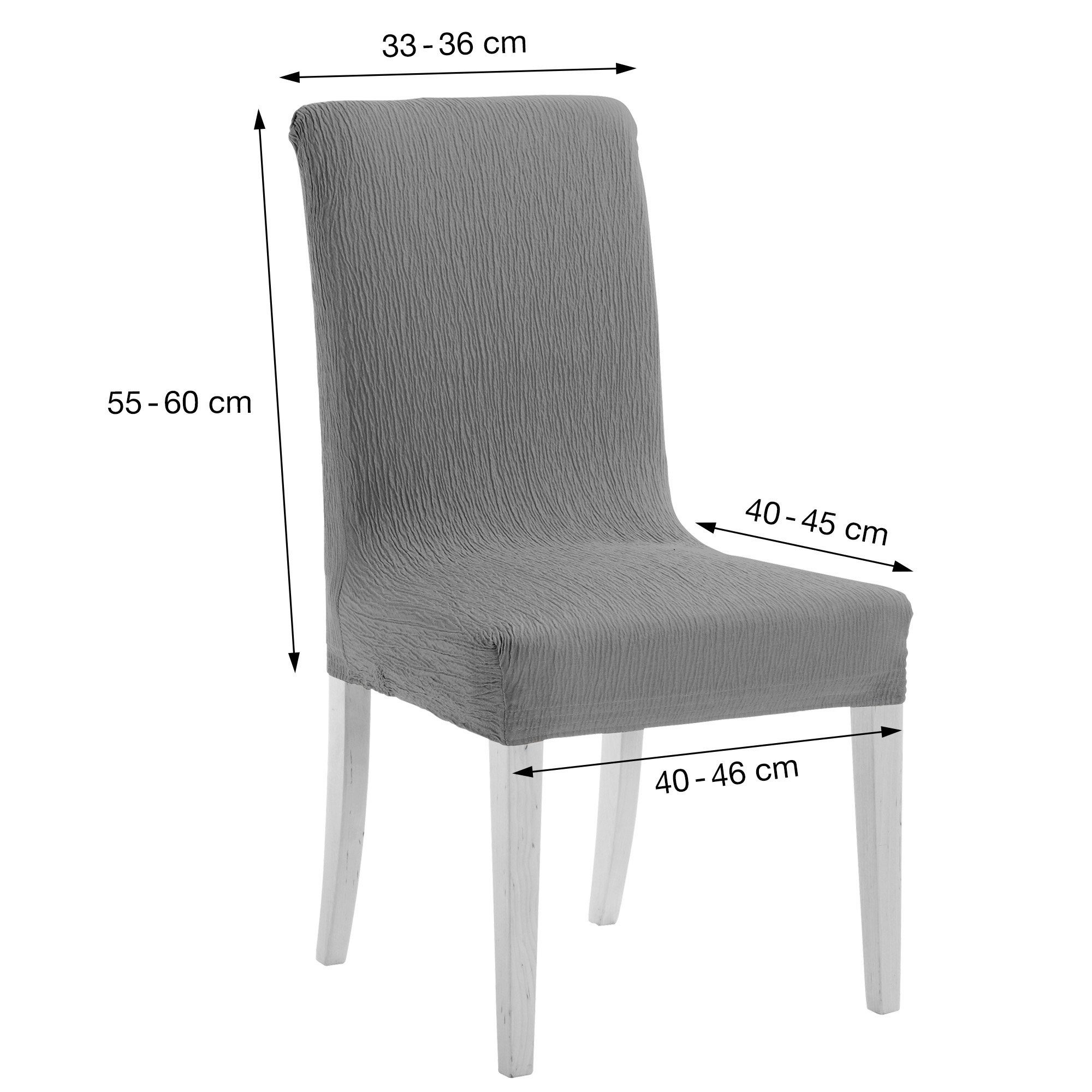 Stuhlhusse Stuhlhusse "Yuta" 8er-Pack, Baumwollmischung Uni