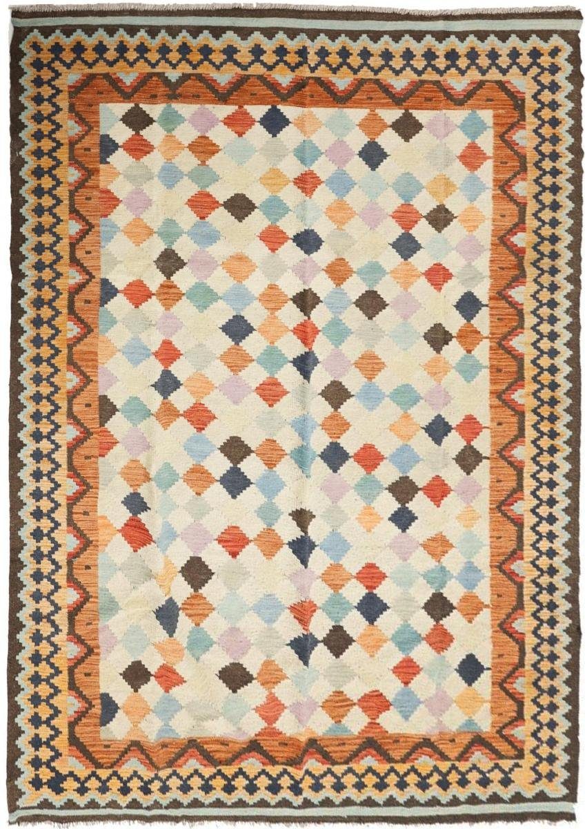 Orientteppich Kelim 208x292 Handgewebter mm Orientteppich, Heritaje 3 Afghan Trading, Höhe: rechteckig, Nain