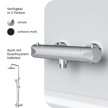 AM.PM Brausethermostat Duscharmaturen Duschthermostat (Mischbatterie mit Thermostat) mit Antikalk-System leistet einen Verbrühschutz bei 38°C,rostbeständig