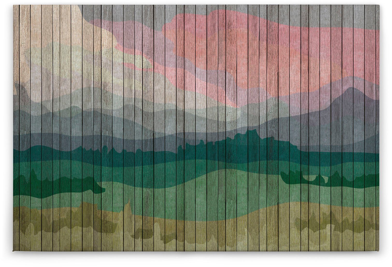 A.S. Création Leinwandbild mountains, Kinder, Kunst, Landschaft (1 St), Keilrahmen Landschaft Berge Gebirge Leinwand-Bild Wohnzimmer modern