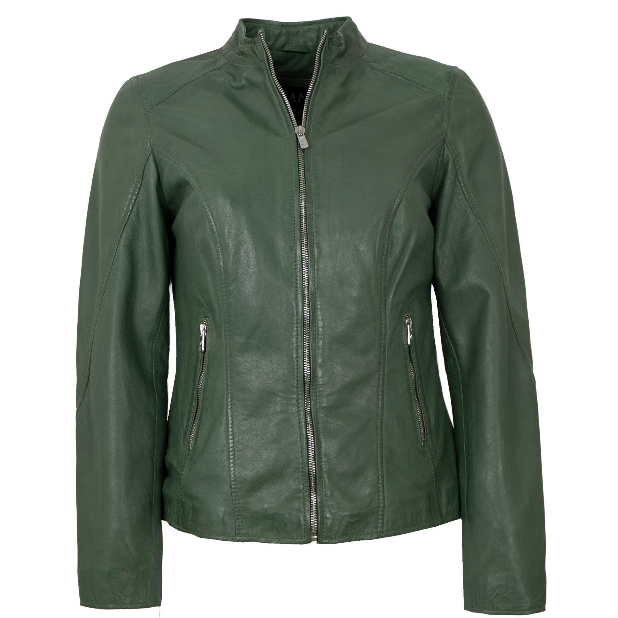 Jilani Lederjacke Fulya Jilani - Damen Lederjacke Lammnappa salbei günstig online kaufen