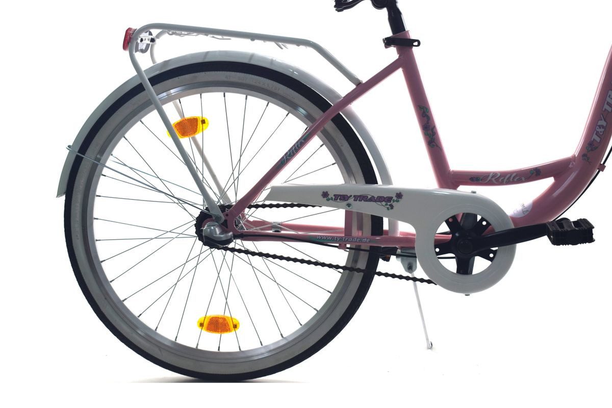 T&Y Trade Cityrad 24 Zoll Kinder Mädchen City Fahrrad Bike Rad NEXUS Reflex PMW 3 Gang, 3 Gang Shimano, Nabenschaltung, Rücktritt, Gepäckträger, Licht, 3 Nexus Gang, Seitenständer, Korb