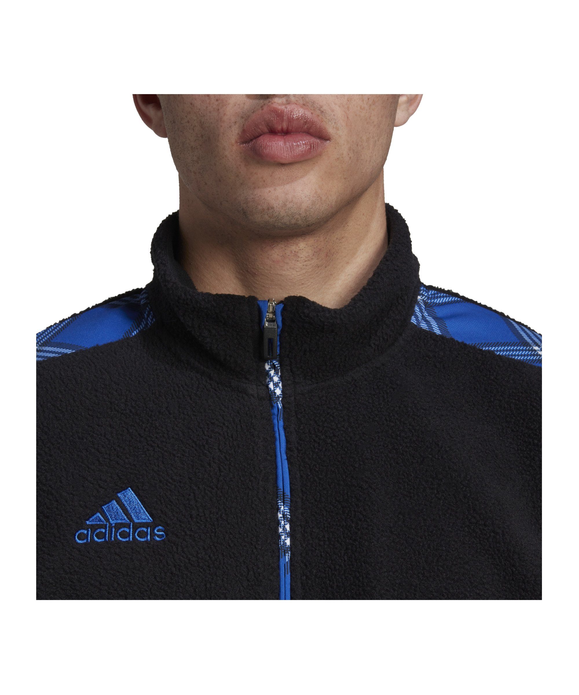 adidas Performance Sweatjacke Tiro Tracktop WR Fleece schwarzblau Jacke