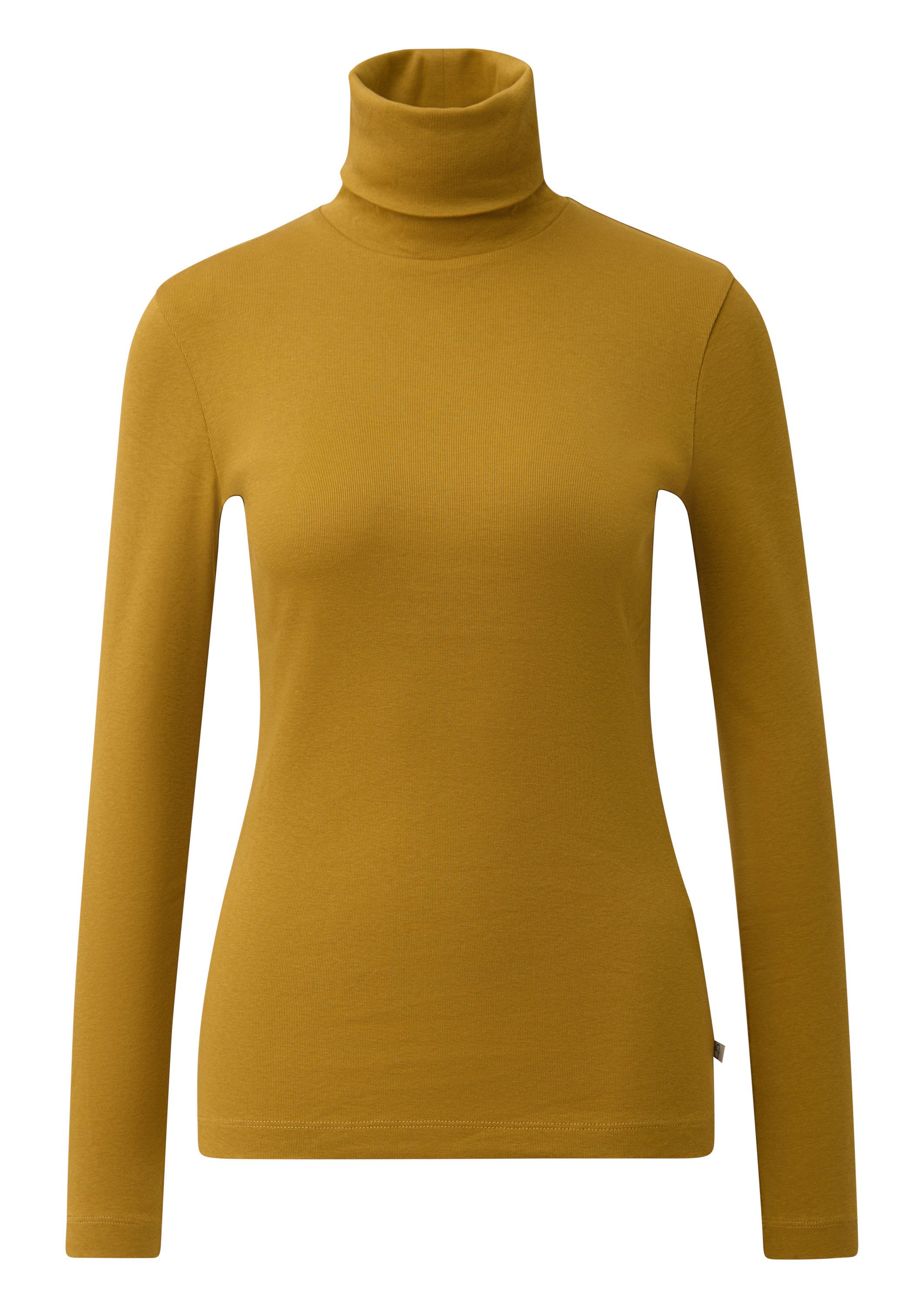 QS Langarmshirt T-Shirt Baumwollshirt mit Rollkragen günstig online kaufen