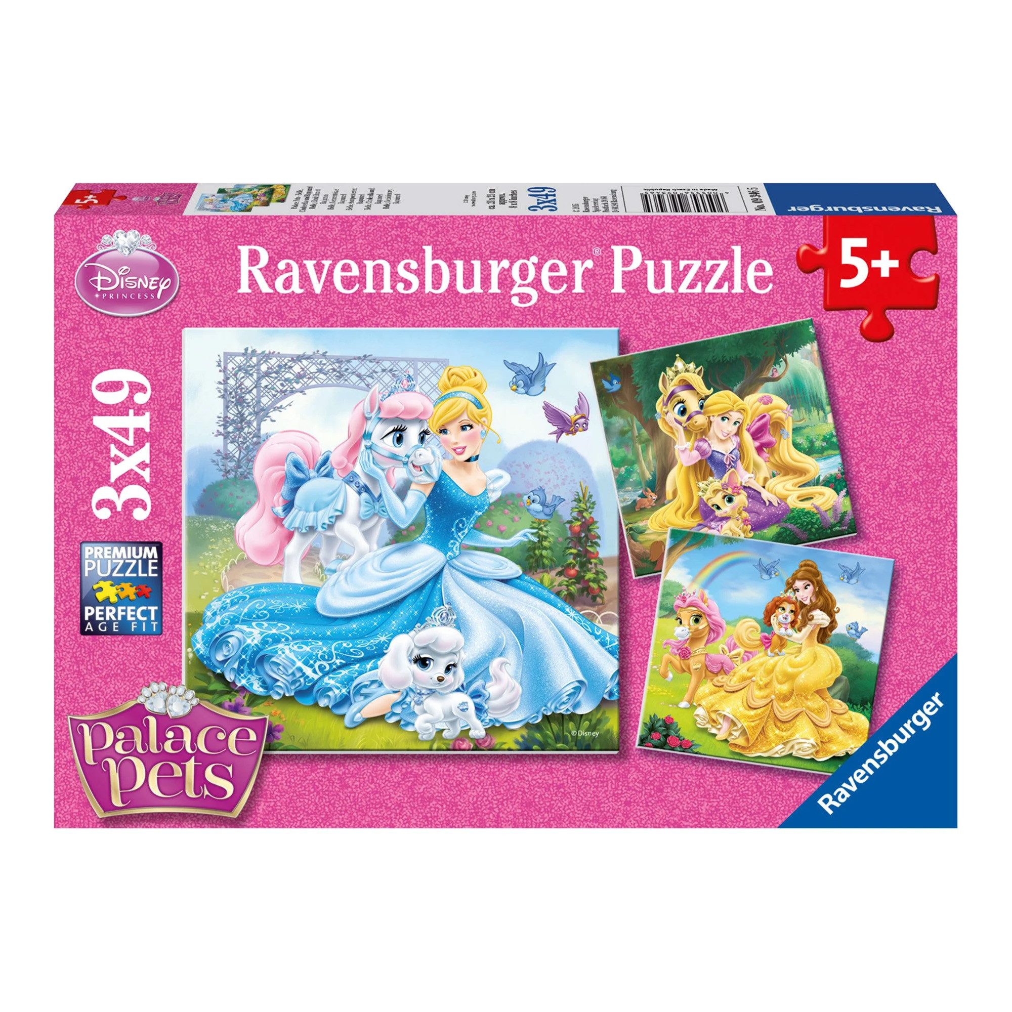 Ravensburger Пазлы Belle, Cinderella und Rapunzel (3x49 Teile) - Disney, 147 Пазлыteile
