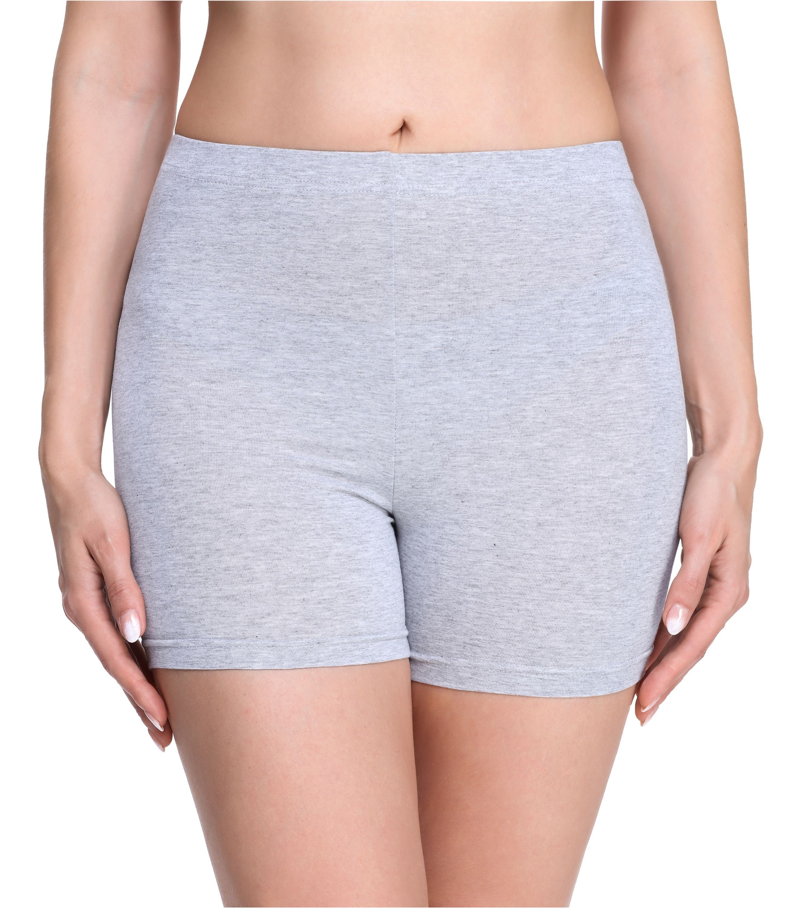 Merry Style Leggings Damen Shorts Radlerhose Unterhose Hotpants Boxershorts MS10-283 (1-tlg) elastischer Bund Melange