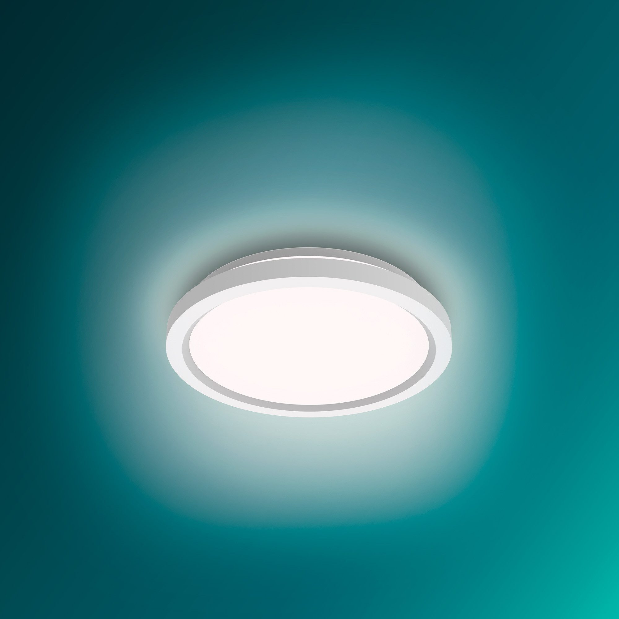 Philips LED Deckenleuchte All-In-One Leuchte, 24W, 2400 Lumen, 30cm rund, CCT - über Fernbedienung, Dimmer, Dimmfunktion, Farbsteuerung, Fernbedienung, Infrarot inkl., Memoryfunktion, dimmbar über Fernbedienung, mehrere Helligkeitsstufen, LED fest integriert, warmweiß - kaltweiß, inkl. Fernbedienung