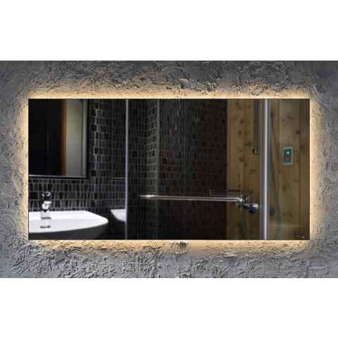 MySpiegel.de Badspiegel Led Hinterleuchteter Badspiegel Nova Spiegel mit Beleuchtung in 5mm