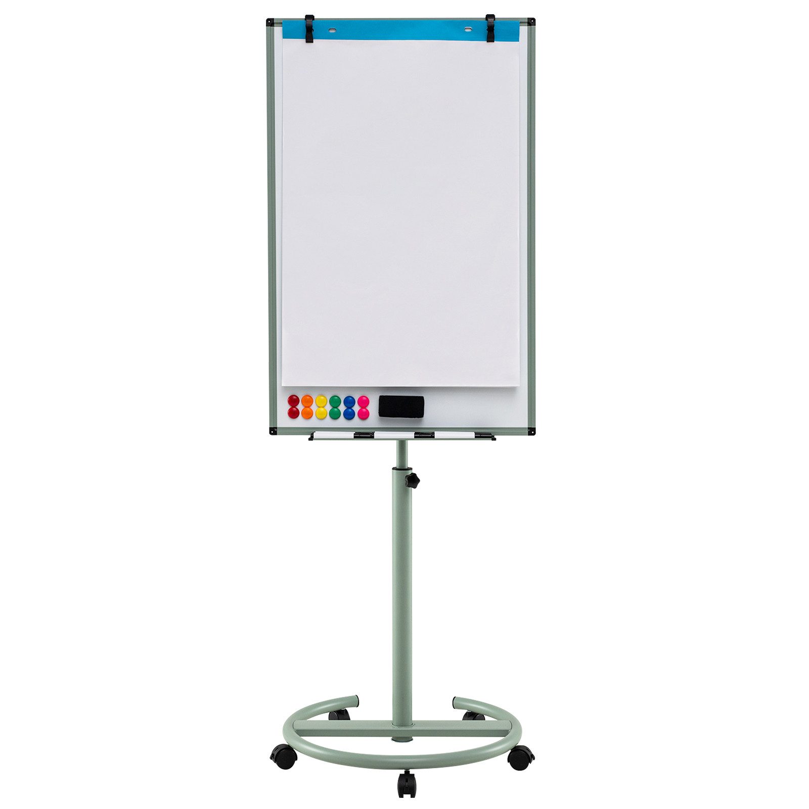 COSTWAY Magnettafel, mit Markern & Radierer, höhenverstellbar bis 192cm