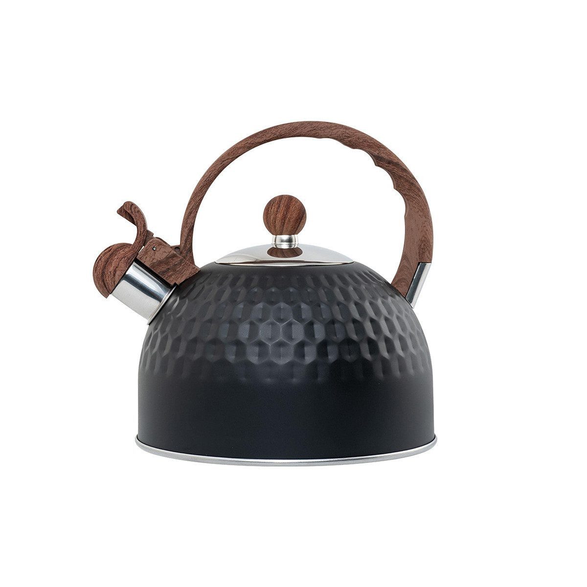 Wasserkocher Pfeifenkessel,2.5L Edelstahl Teekessel mit Pfeifton,Wasserkocher