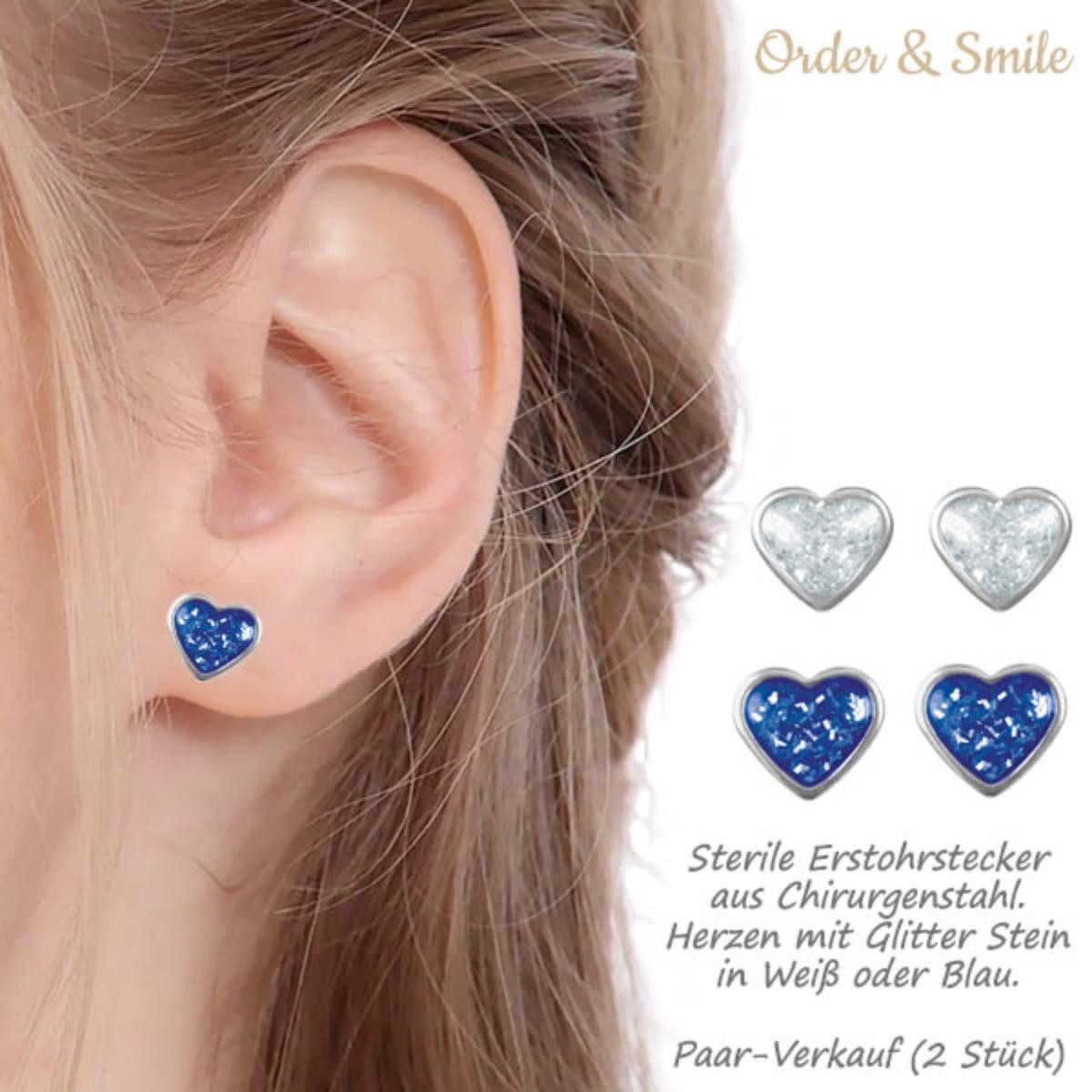 Studex Paar Ohrstecker Medizinische Ohrstecker: Erstohrstecker Studex 75 „Glitter Herz“