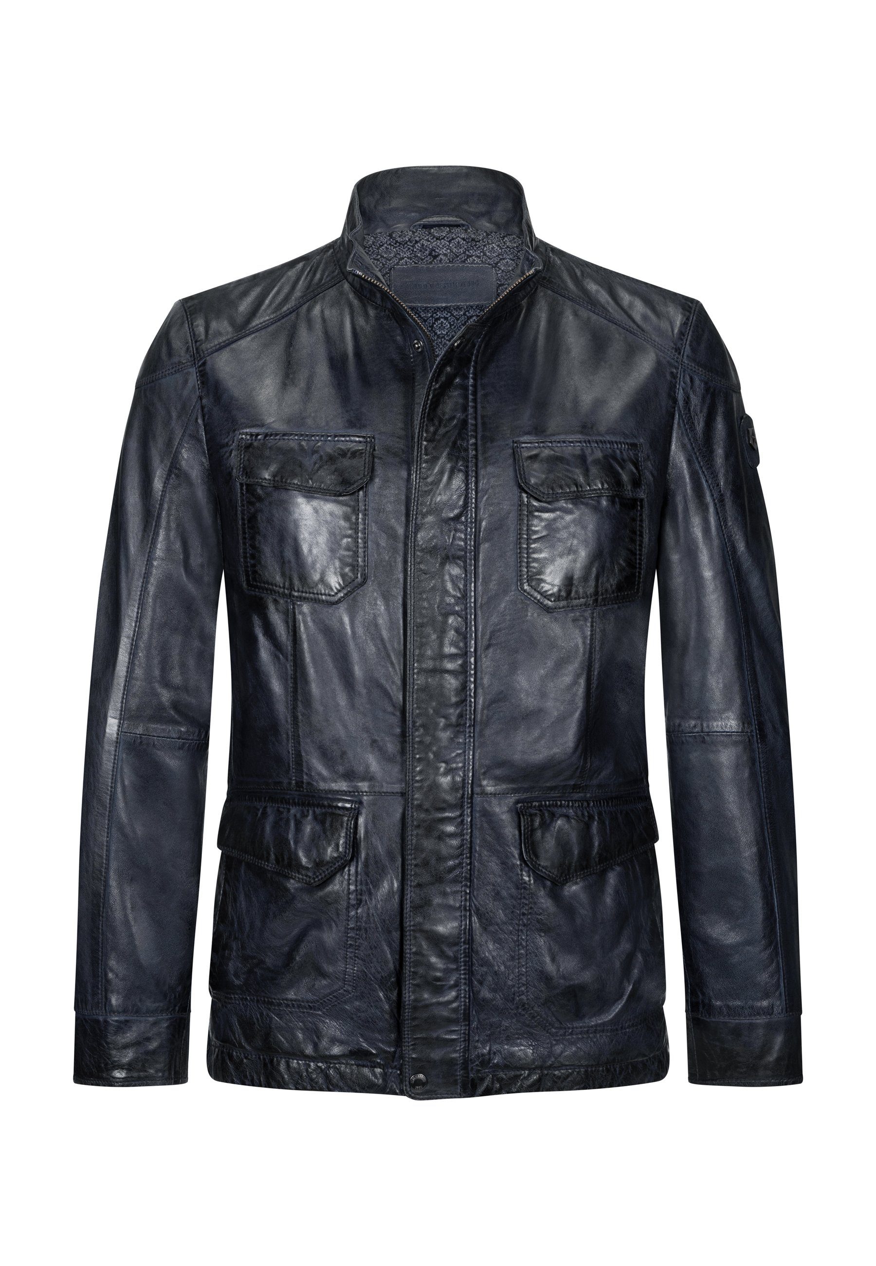 Milestone Lederjacke MS-Jose längere Herren Fieldjacket günstig online kaufen