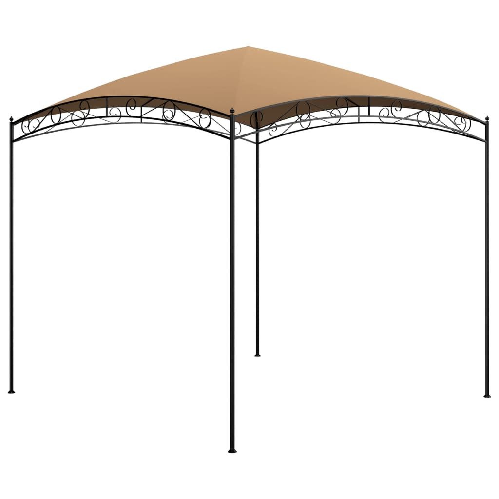 vidaXL Pavillon 3 x 3 x 265 m Pavillon Gartenzelt 3x3x2,65 m Taupe 180 g m²