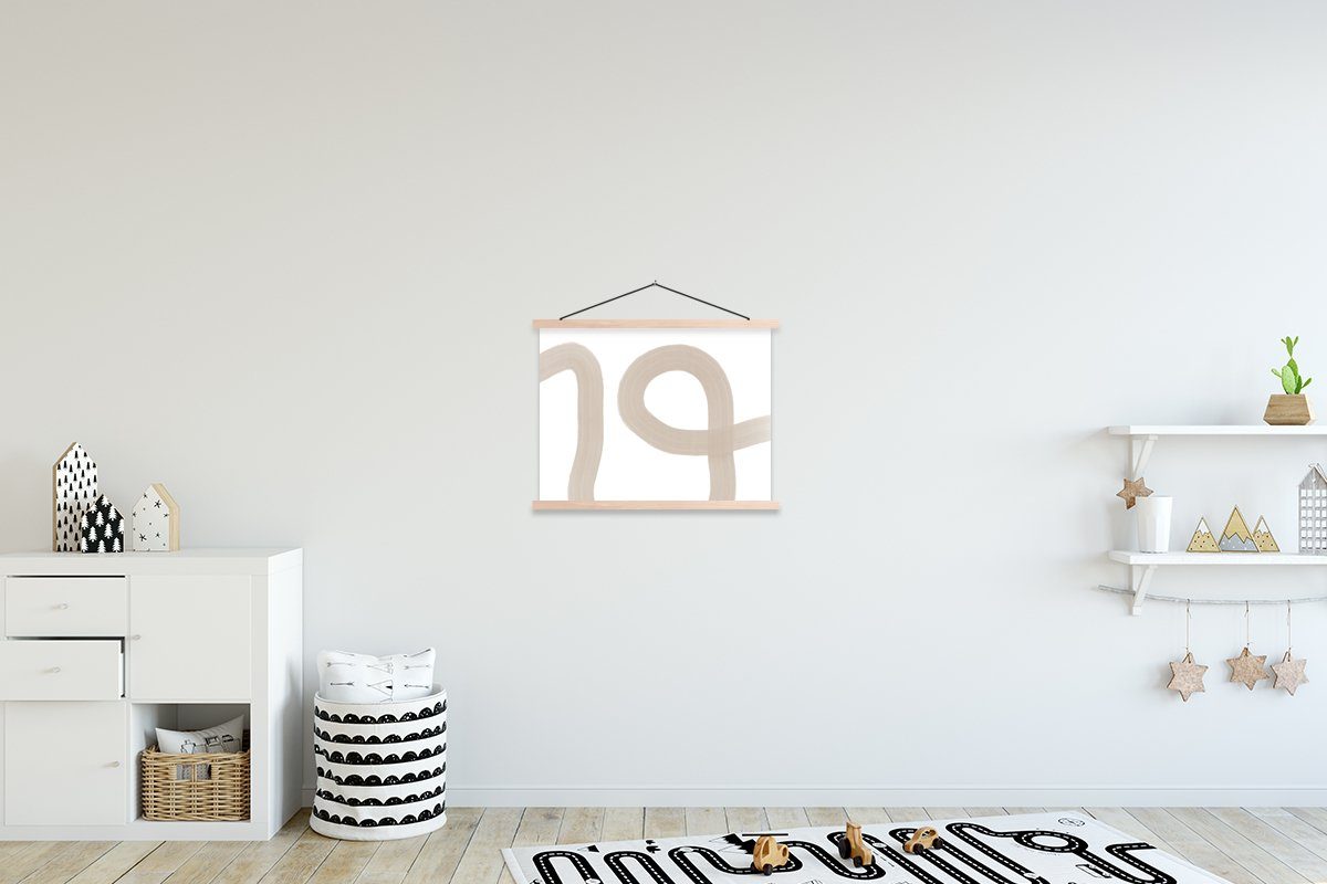Wohnzimmer, Bilderleiste, - MuchoWow Poster Abstrakt Posterleiste, für St), Design, Textilposter - Magnetisch (1 Pastell