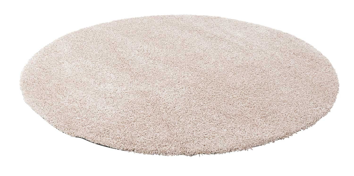 Teppich DOLCE, Sand, Ø 120 cm, Polypropylen, Uni, rund, Höhe: 12 mm günstig online kaufen
