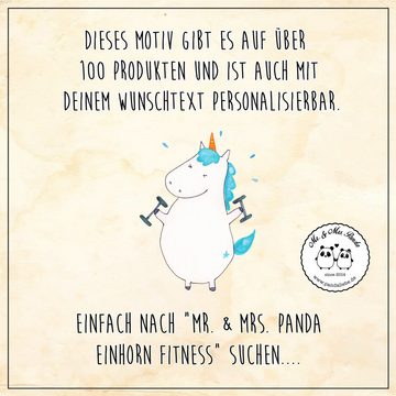 Mr. & Mrs. Panda Tasse Einhorn Fitness - Schwarz - Geschenk, Pegasus, Abnehmen, Büro Tasse, Keramik Schwarz, Langlebige Designs