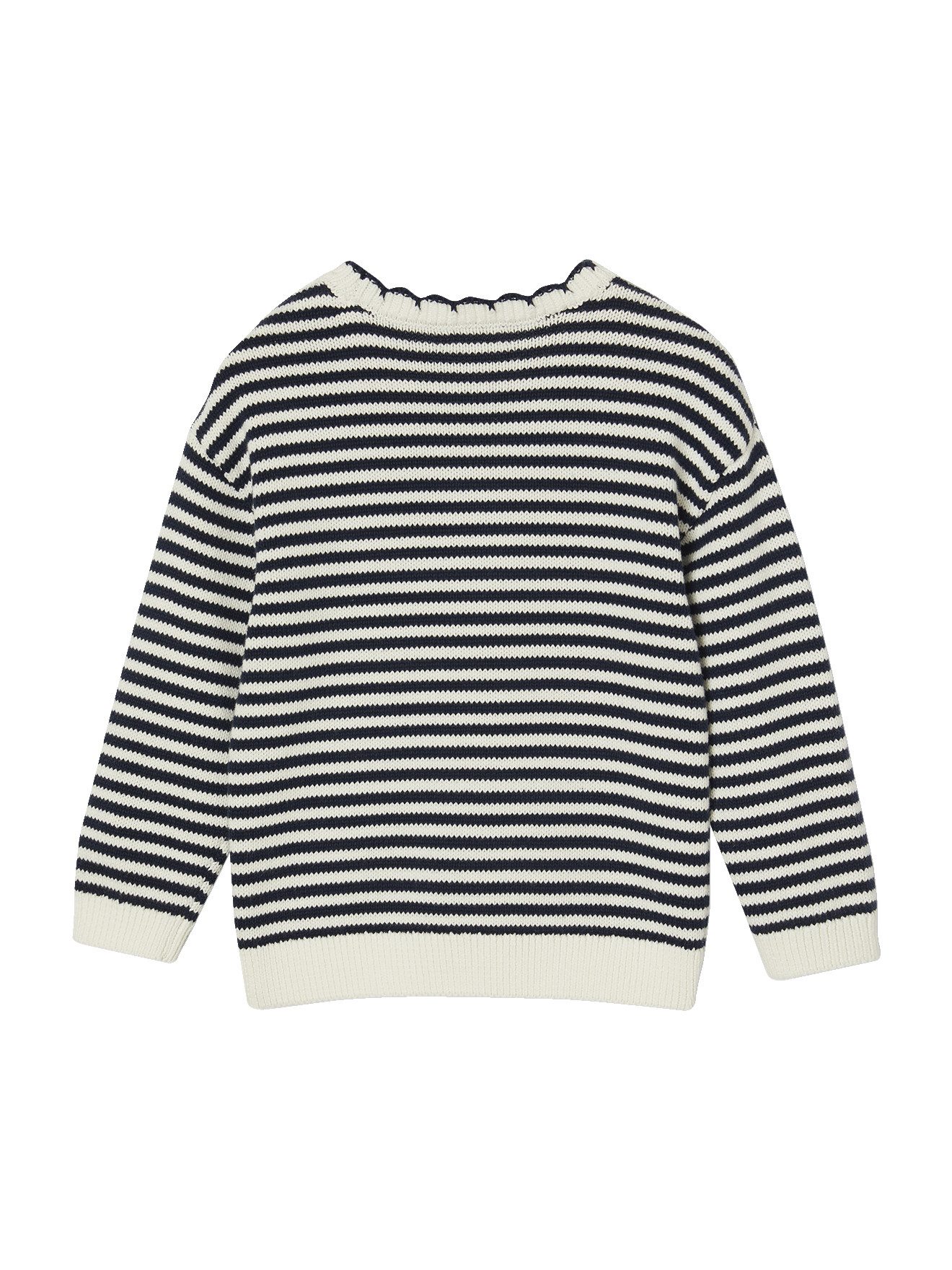 vertbaudet Pullunder Mädchen Strickpullover mit Streifen