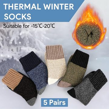 Alster Herz Thermosocken 3 Paar Warme Winter Thermosocken, Socken mit Frottee 37-44, A0514 (3-Paar) für Damen Herren, hält sehr warm