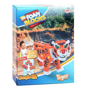 Toi-Toys Puzzle Tiger 3D Puzzle Schaumstoff Bengaltiger, Puzzleteile