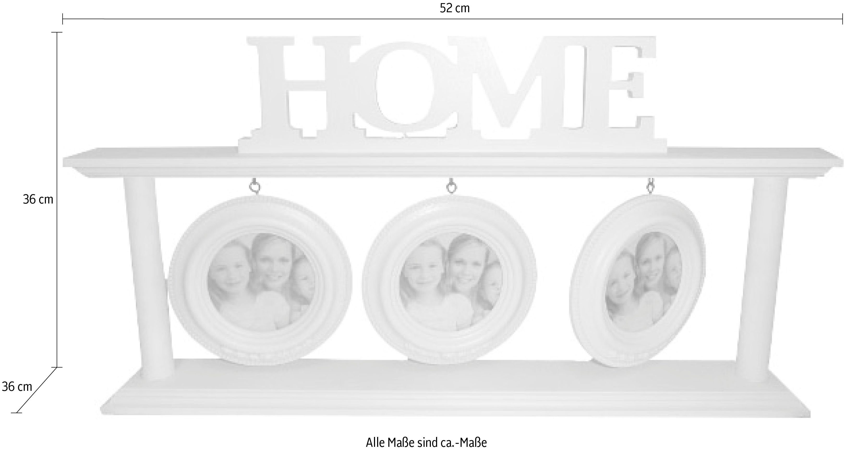 & Schriftzug Möbel Fenna, weiß, Myflair "Home" Bilderrahmen Fotorahmen mit Accessoires