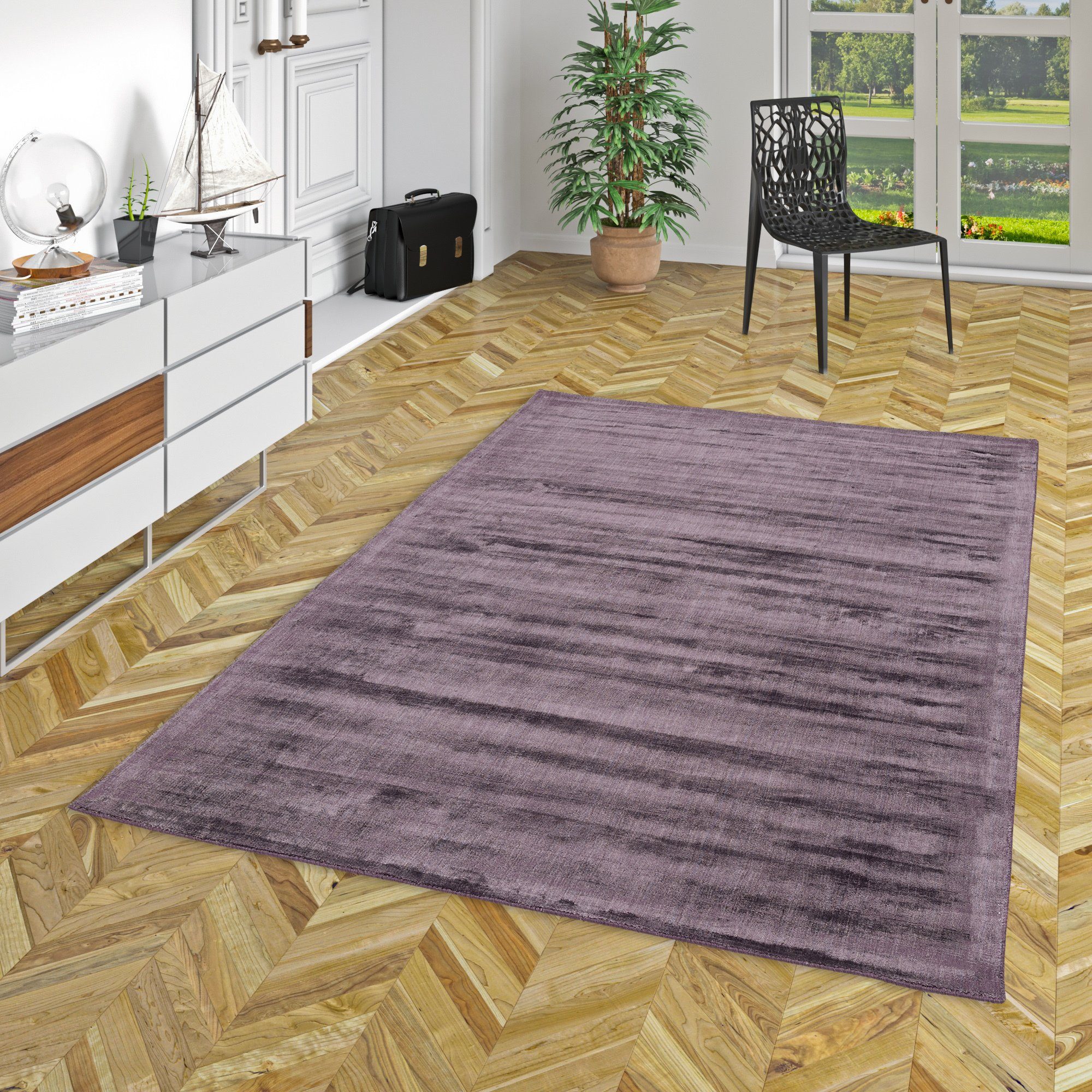Designteppich Luxus Designer Teppich Roma, Pergamon, Rechteckig, Höhe: 12 mm