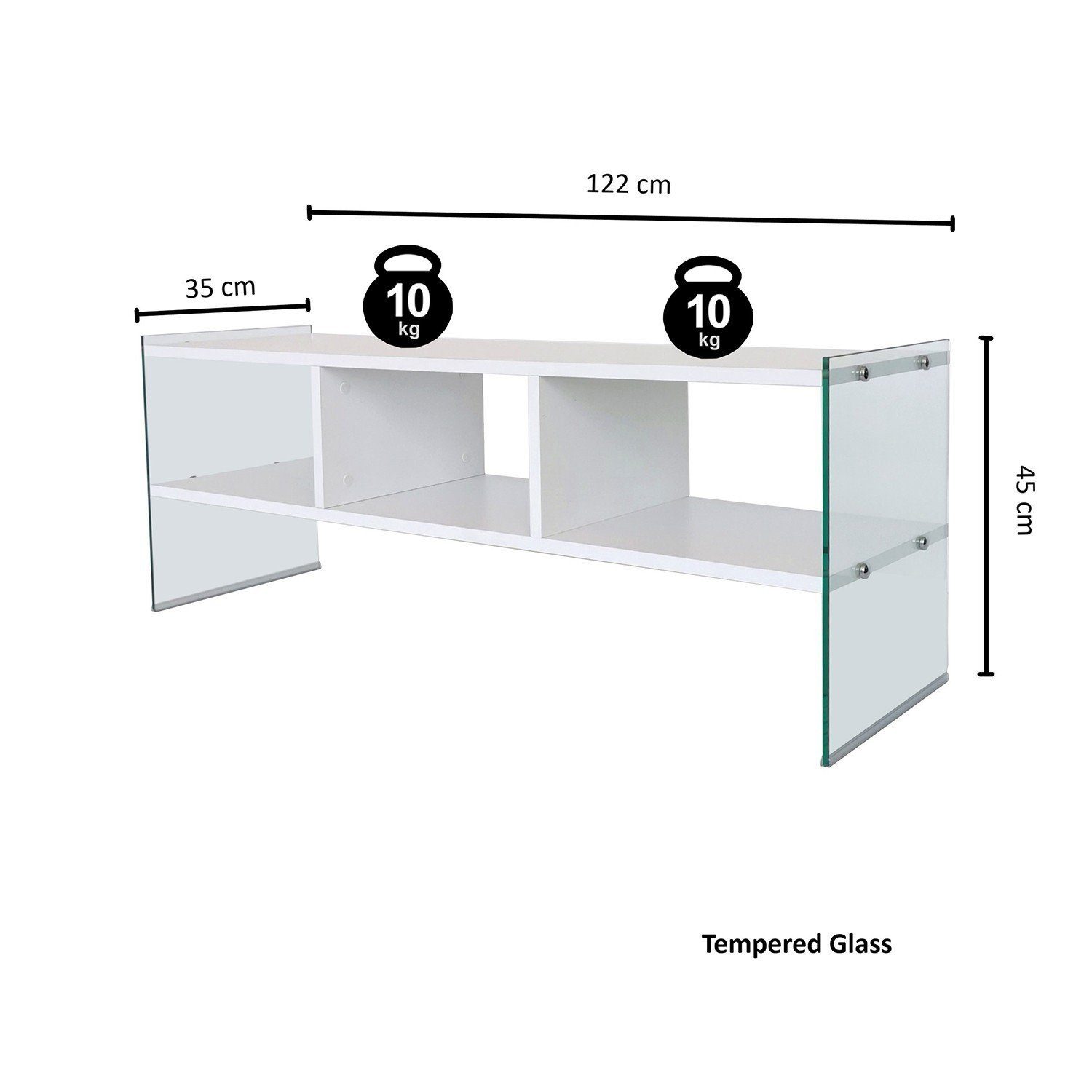 Skye Decor Schränke, Partikelplatte 45x120x35 Melaminbeschichtete 100% cm, TV-Schrank