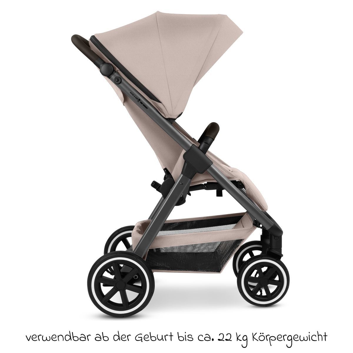 ABC Design Sportbuggy Avus 2 Air - Pure - Camel, Sportwagen mit Lufträdern, Liegefunktion & verstellbarem Schieber