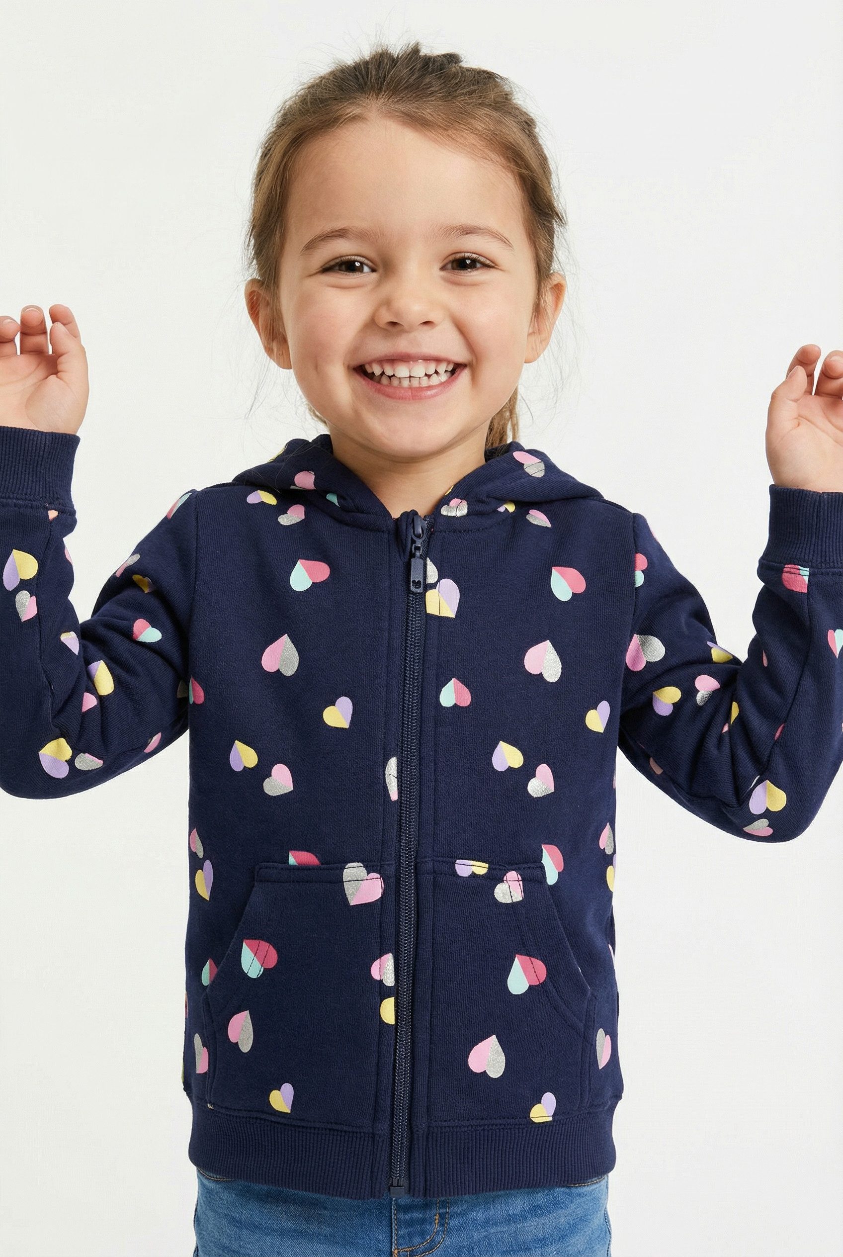 Blue Seven Kapuzensweatjacke (1-tlg) allover bedruckt