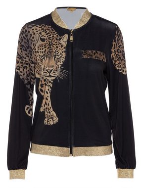 Sarah Kern Blouson Bomberjakce figurumspielend mit Leoparden-Motiv