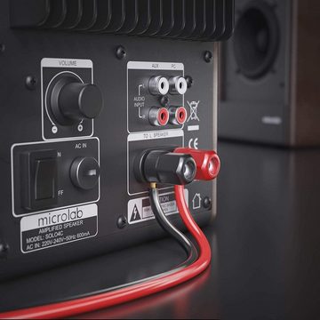 conecto conecto 30m Lautsprecherkabel Lautsprecher Boxen Kabel 2x1,5mm² CCA Audio-Kabel