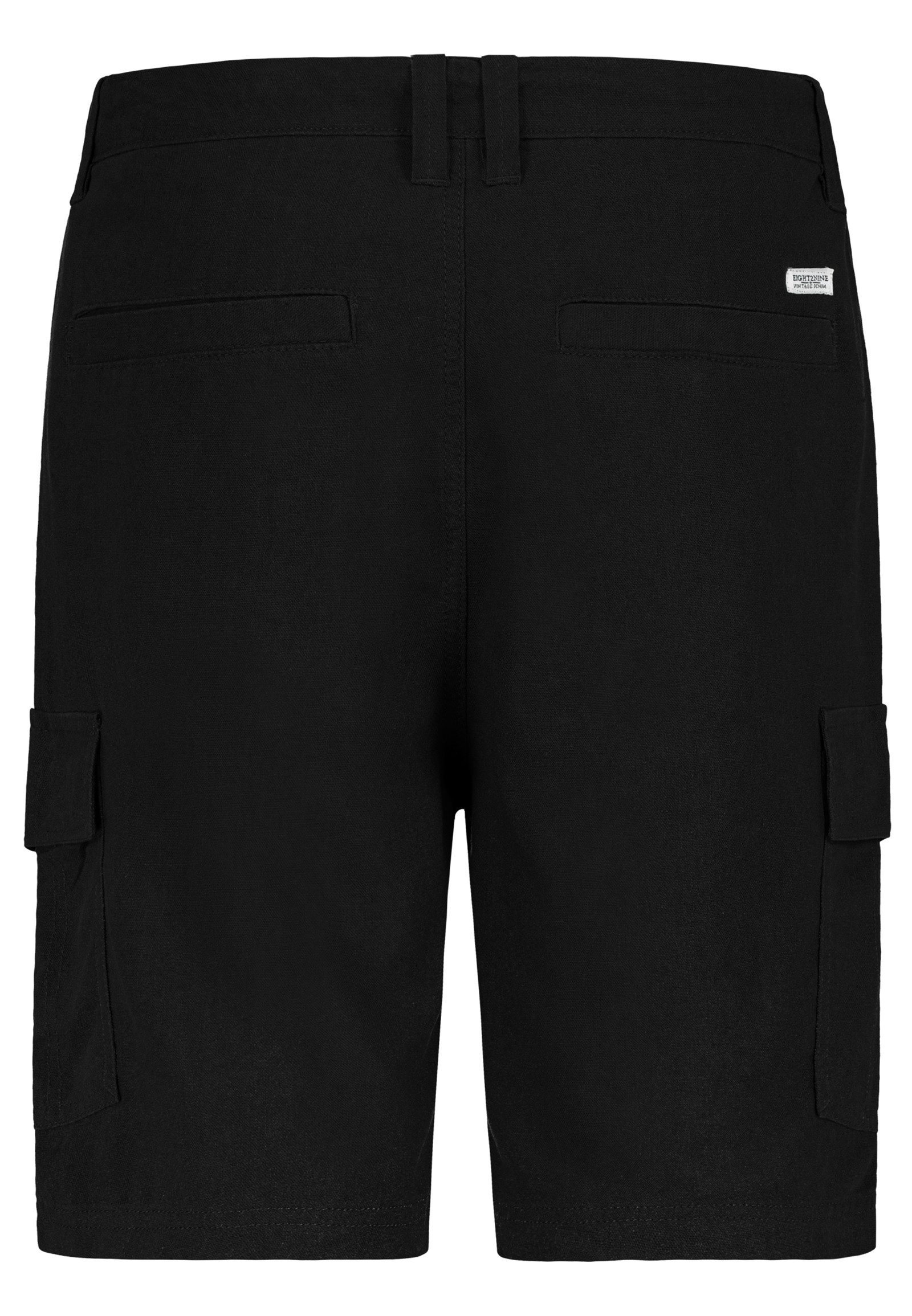 Eight2Nine Cargoshorts Vintage-Style Leinen Bermuda mit Kordelzug und Tasch günstig online kaufen