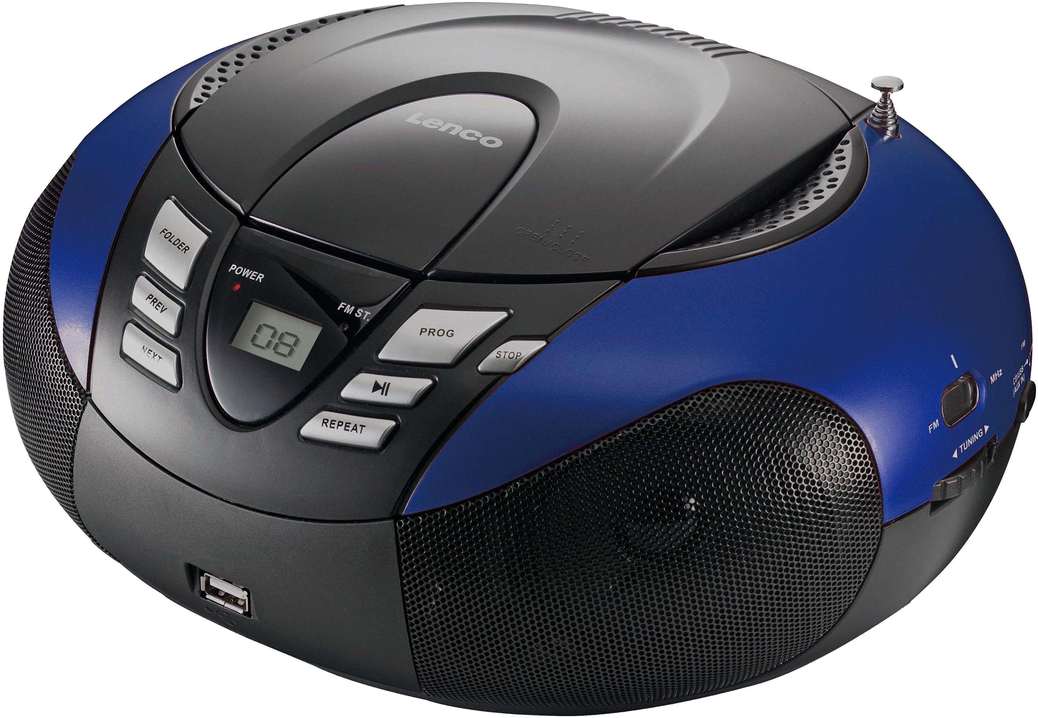 Lenco SCD-37 Portables Radio mit CD Player/USB CD-Radiorecorder dunkeltürkis