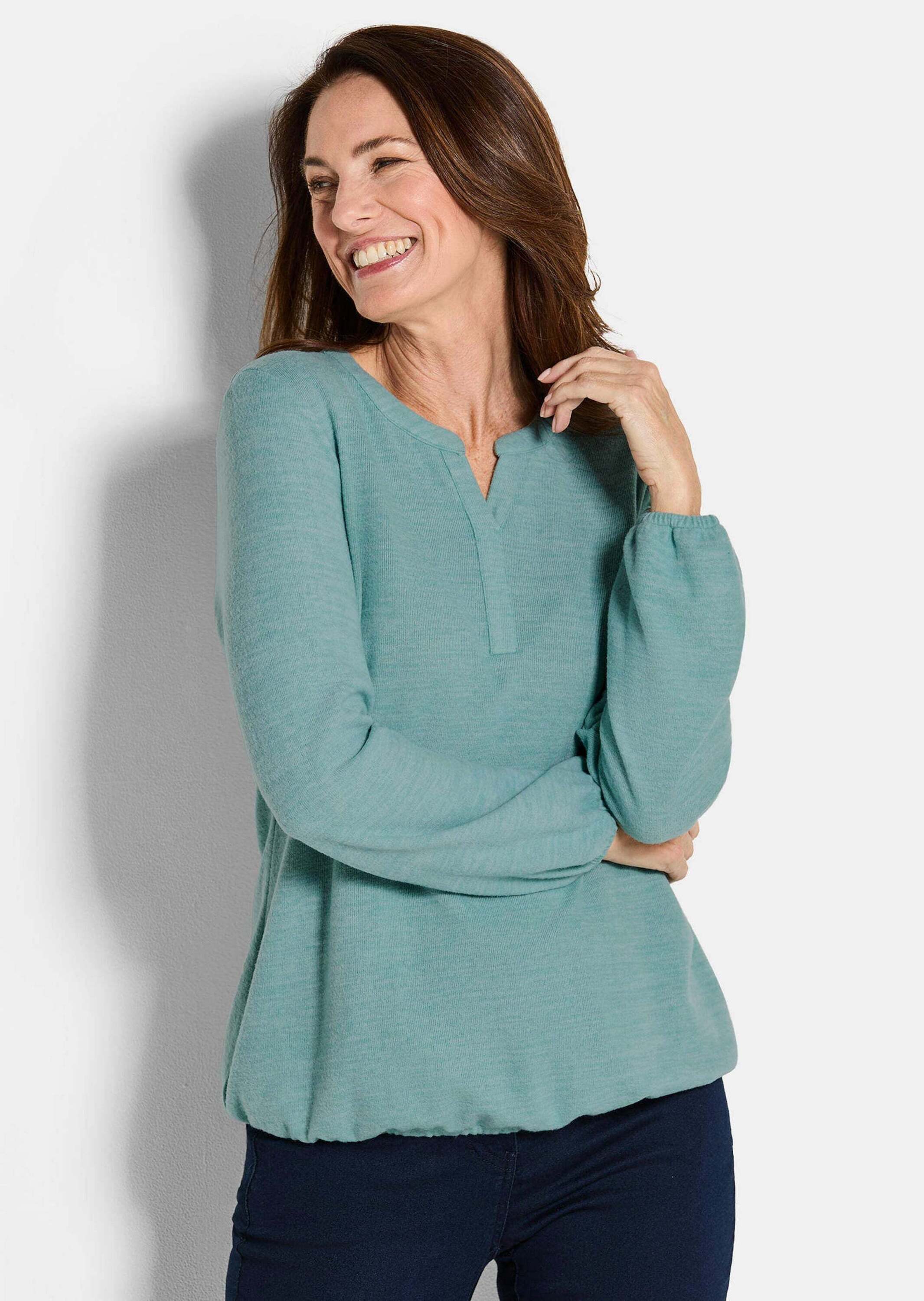 GOLDNER Longshirt Shirt aus flauschigem Jersey günstig online kaufen