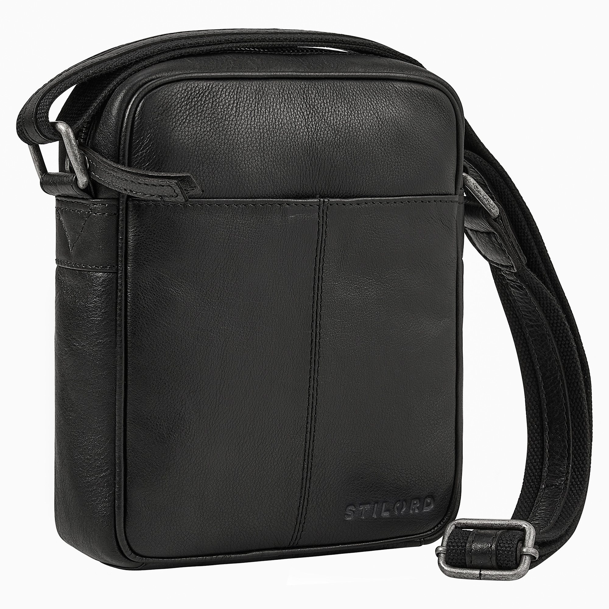STILORD Schultertasche "Nilo" Elegante Umhängetasche Herren Klein Leder für Tablet 8,3 Zoll