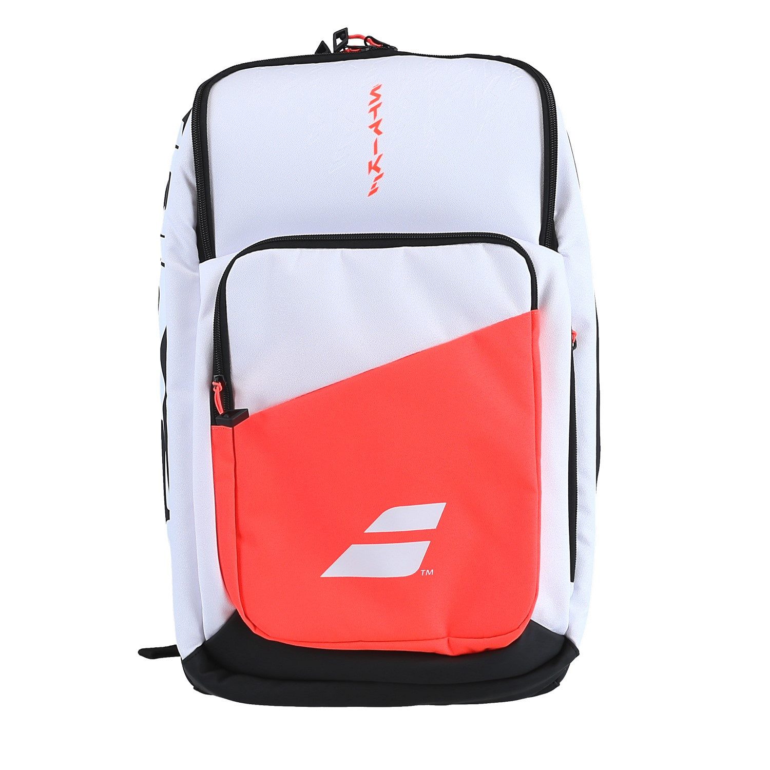 Babolat Rucksack Pure Strike (Schlägerfach, Schuhbeutel) weiss/schwarz 50x25x30cm