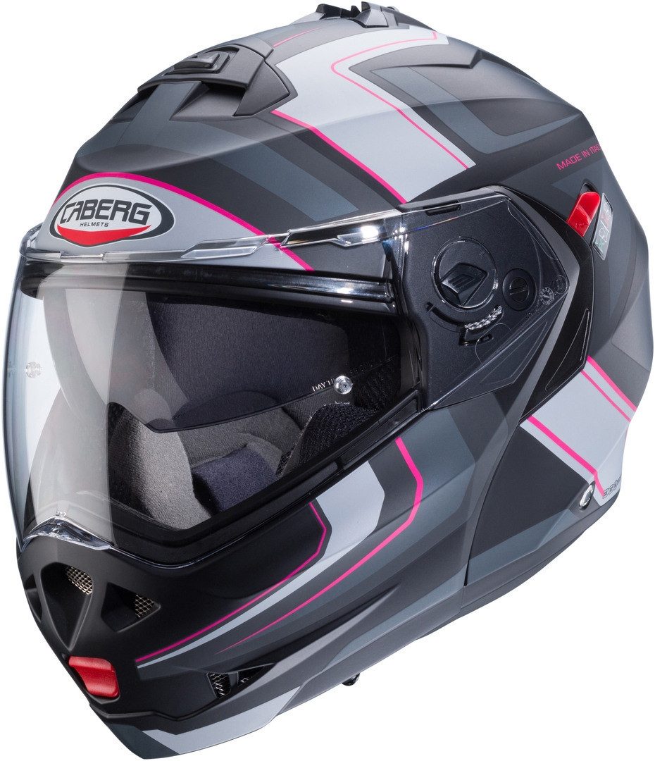 Caberg Motorradhelm Duke X Tour Klapphelm, integriertes Sonnenvisier,vorbereitet für Kommunikationssystem