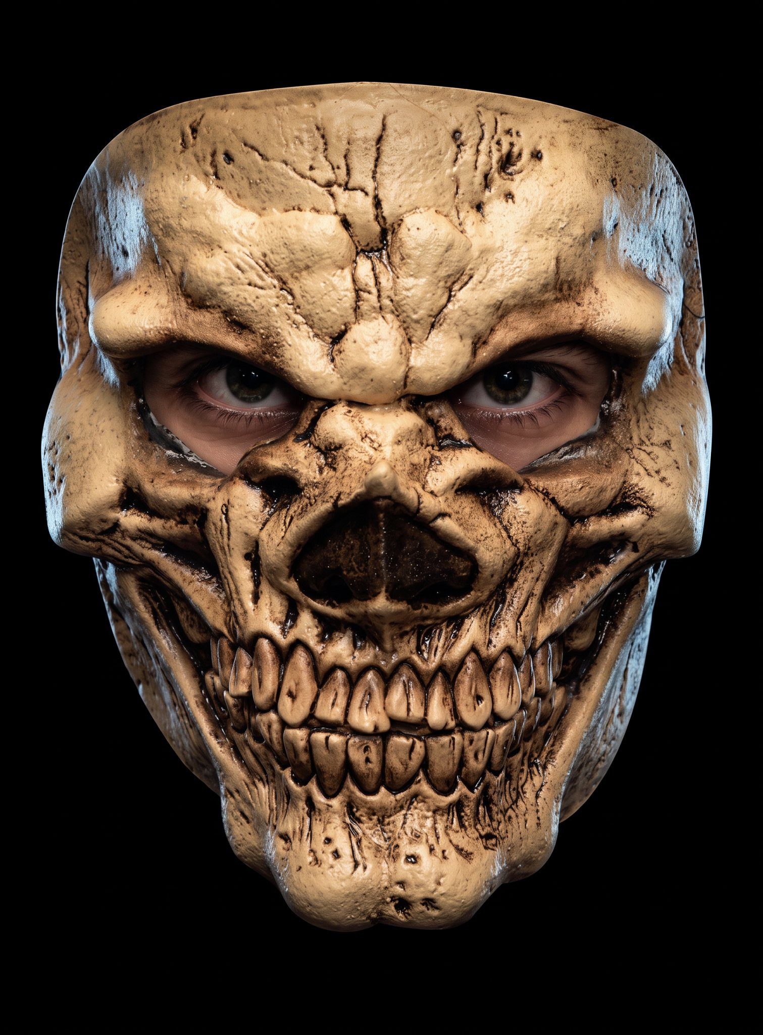 Metamorph Verkleidungsmaske Schädel Skelett - Horror Halloween Maske Fasching